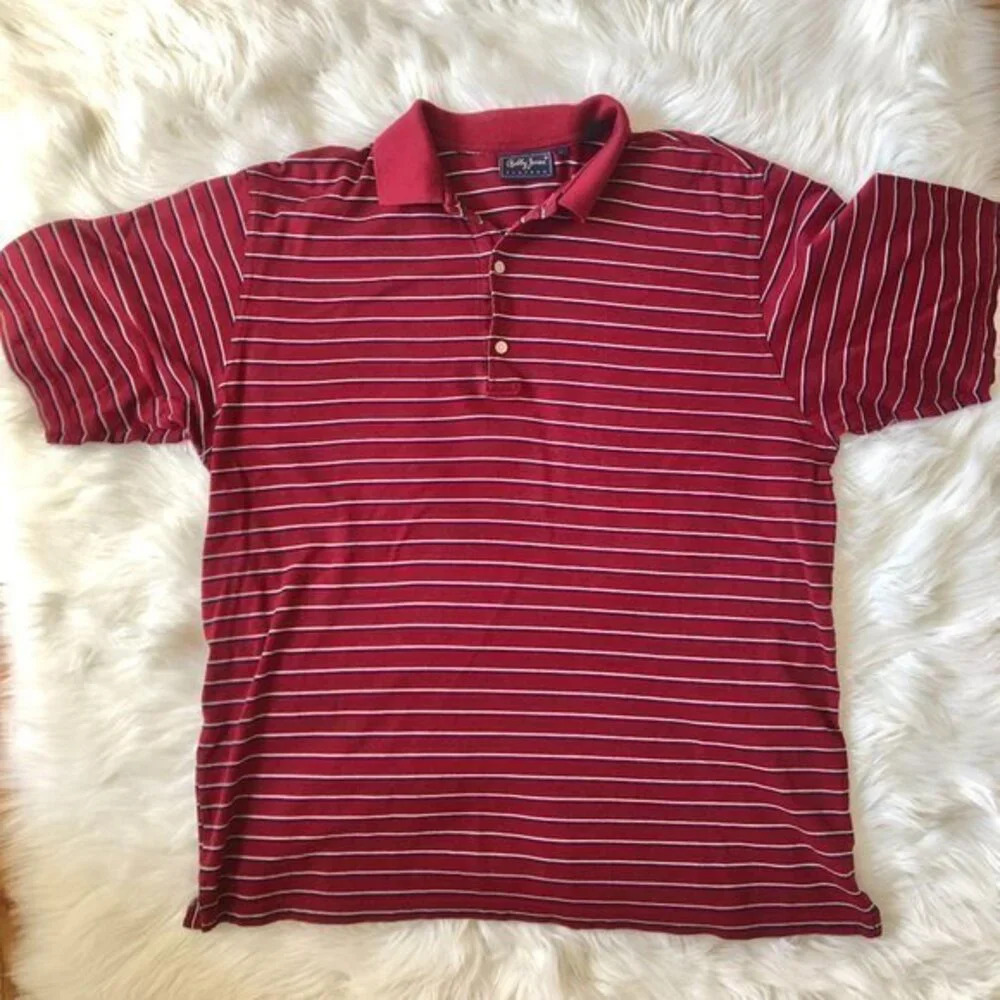 Bobby Jones Players Cotton Golf Shirt Polo L Red